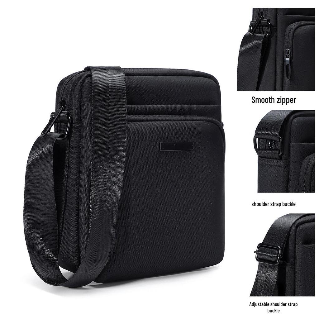 Japanese Style Men's Lightweight Minimalist Crossbody Bag - Trendy, Large Capacity Multi-compartment Niche Shoulder Bag
