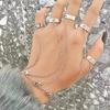 Abnehmbares Punk-Armbandring Gothic-Fingerkette Cooles Design Handgelenkarmbandring Unisex