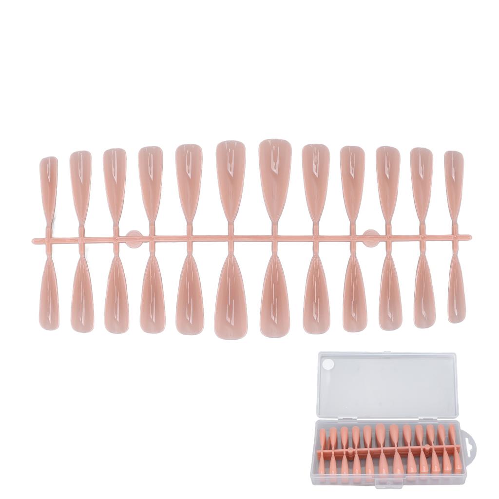 240pcs False Nail Tips Set Ultra Long Full Cover Artificial Nail Art Supplies for Nail Salon Milk Coffee Color