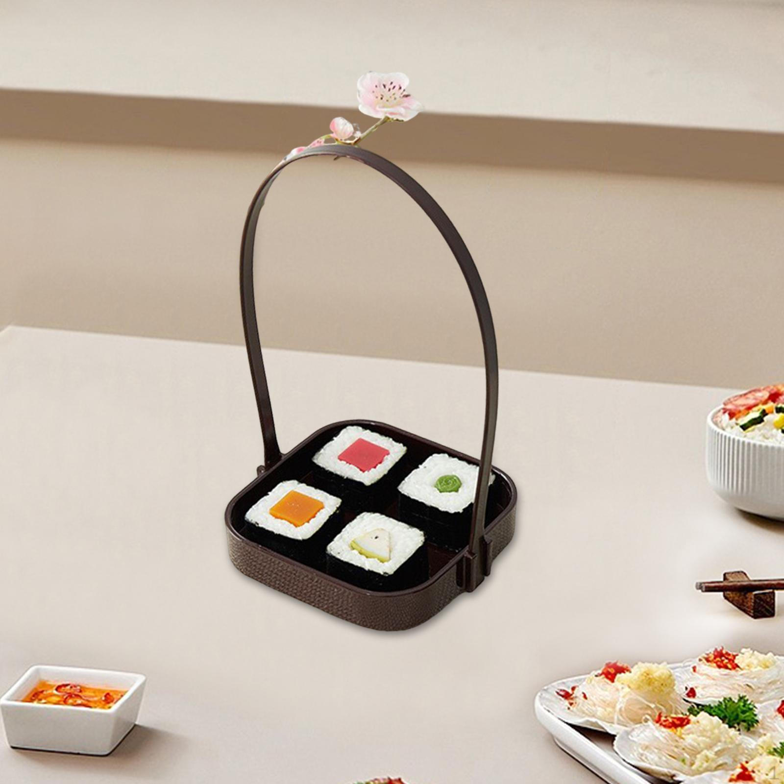 

Food Serving Tray Display Decorative Portable Practical Reusable Multipurpose 12.5cmx13.5cmx16.7cm_Rectangular