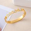 New Hollow Diamond-Studded Titanium Steel Honeycomb Bracelet - Creative Pentagon Design