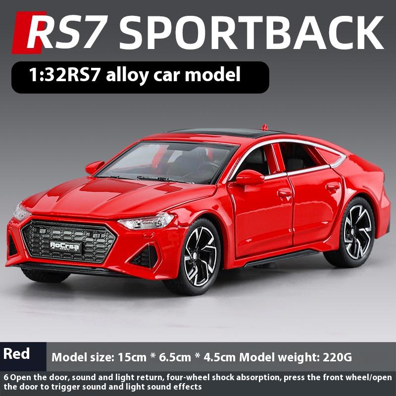 1:32-scale RS7 sports car model imitation alloy die cast real sound and light return sedan children's toy car birthday gift