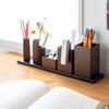 Stylish Desk Organizer with Pen Holder and Accessory Holder, Magnetic Closure for Flexible Placement On Desk or Desktop.