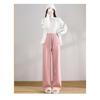 High Waisted Cashmere and Glutinous Rice Pants Knitted Warm Straight Leg Pants