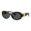 Oval Frame Sunglasses With Logo Design Women Sunglasses Black 0VE4503U-GB1/87