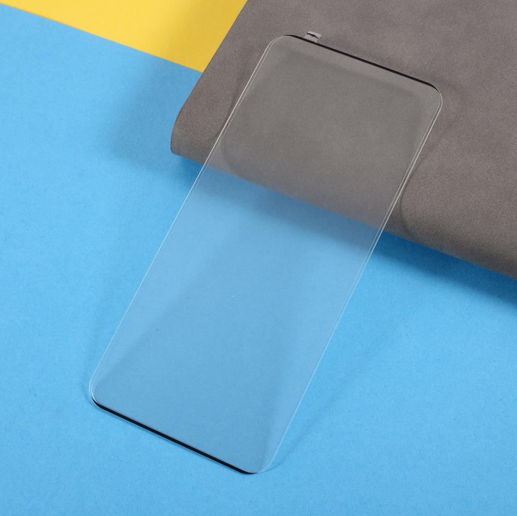 Full Screen Coverage Silk Printing Tempered Glass Film Screen Protector Support Fingerprint Unlock for OnePlus 9 Pro/10 Pro [Side Glue]