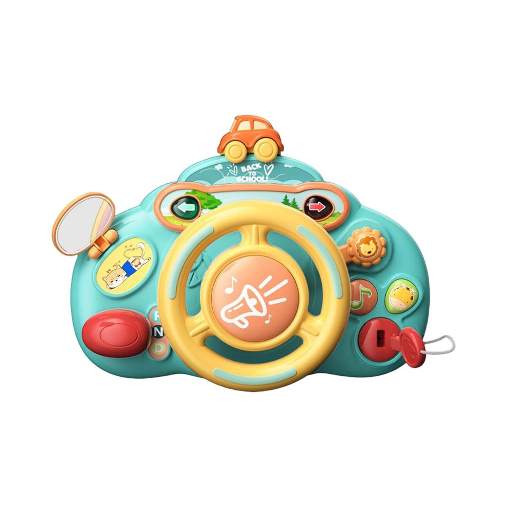 Children's Multifunctional Steering Wheel Puzzle Toy, Early Education Puzzle Sound And Light Busy Board Toy