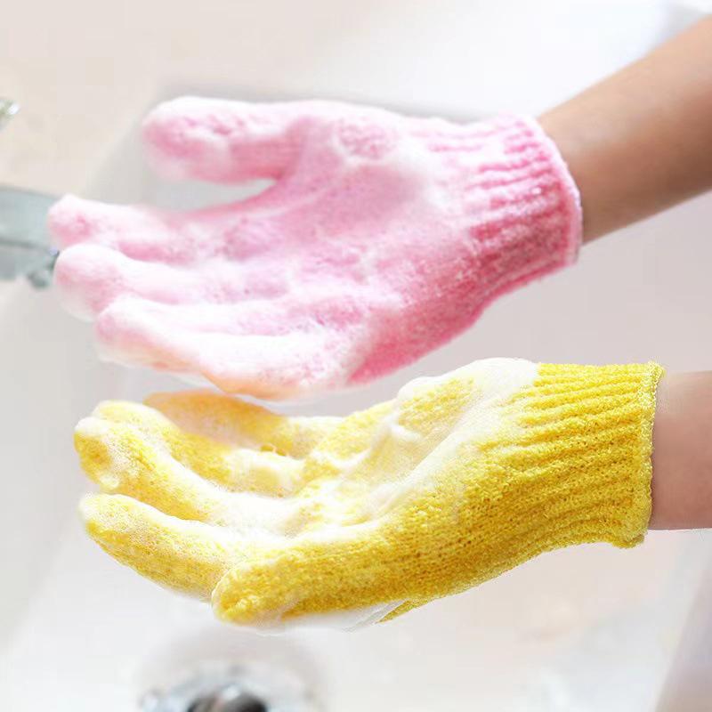 1Pair Exfoliating Gloves Bath Sponge Body Dead Skin Remover Bathroom Shower Brush Massager Scrub Exfoliator Magic Bathing