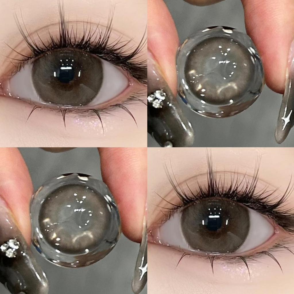 Contact Lens Cosmetic 2PCS Color Contact Lenses Myopia Natural Soft Contact Lens 1 Year Use Contact Lens Cosmetic