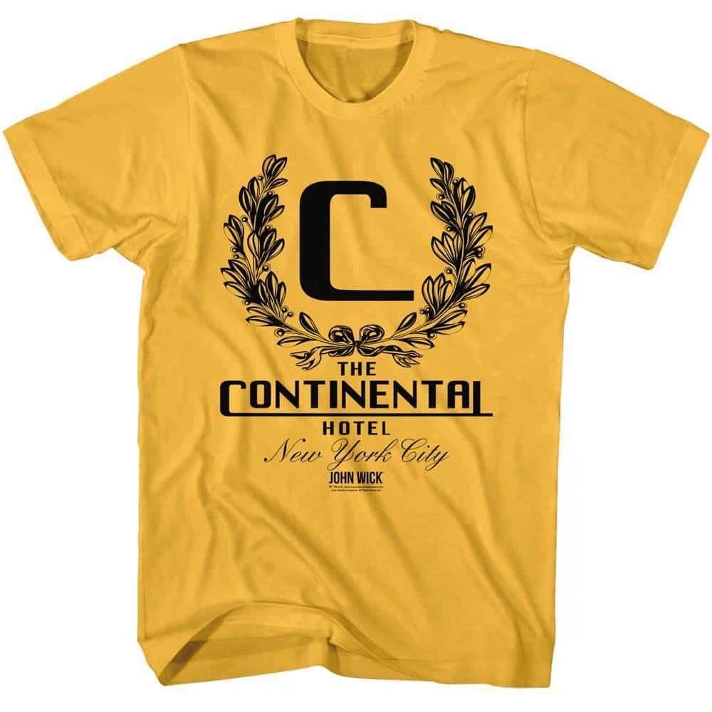 John Wick Continental Hotel Men s Gold T Shirt S