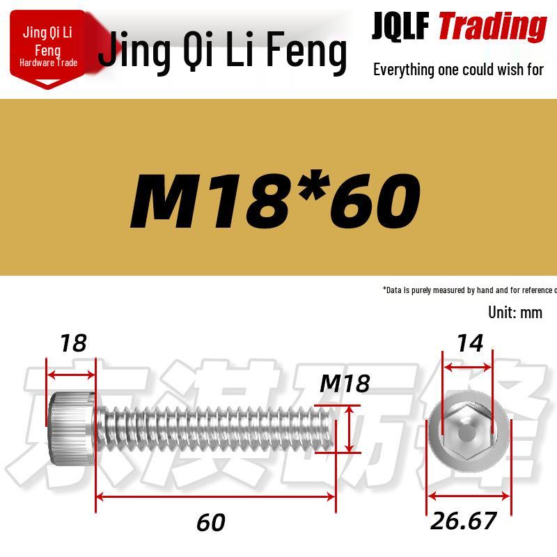 201 Stainless Steel Hex Socket Head Cap Screws M3-M27, Fully Threaded