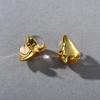 Metal Inlaid Water Drop Glass Beads S925 Silver Needle Stud Earrings Simple Sweet Cool Style Personalized Fashion Earrings