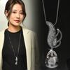 Personalized Crystal Sweater Chain Female Long Autumn And Winter Water Drop Crystal Versatile Wing Necklace
