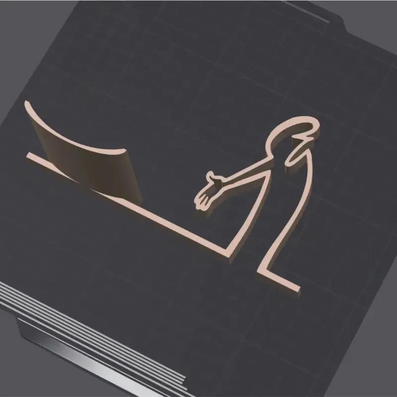 Minimalist and Practical Roll Paper Holder 3D Printing Decoration, Elegant Toilet Paper Holder, Funny and Humorous Tissue Holder