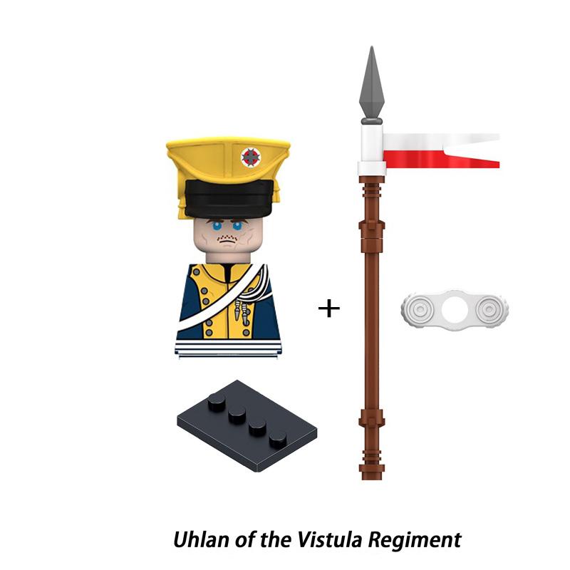 

Наполеоновские войны Французские солдаты Улан-Каб Кавалерия Маршал Генерал Военные фигурки Вооружение Сборка Модель Строительные блоки Детские игрушки