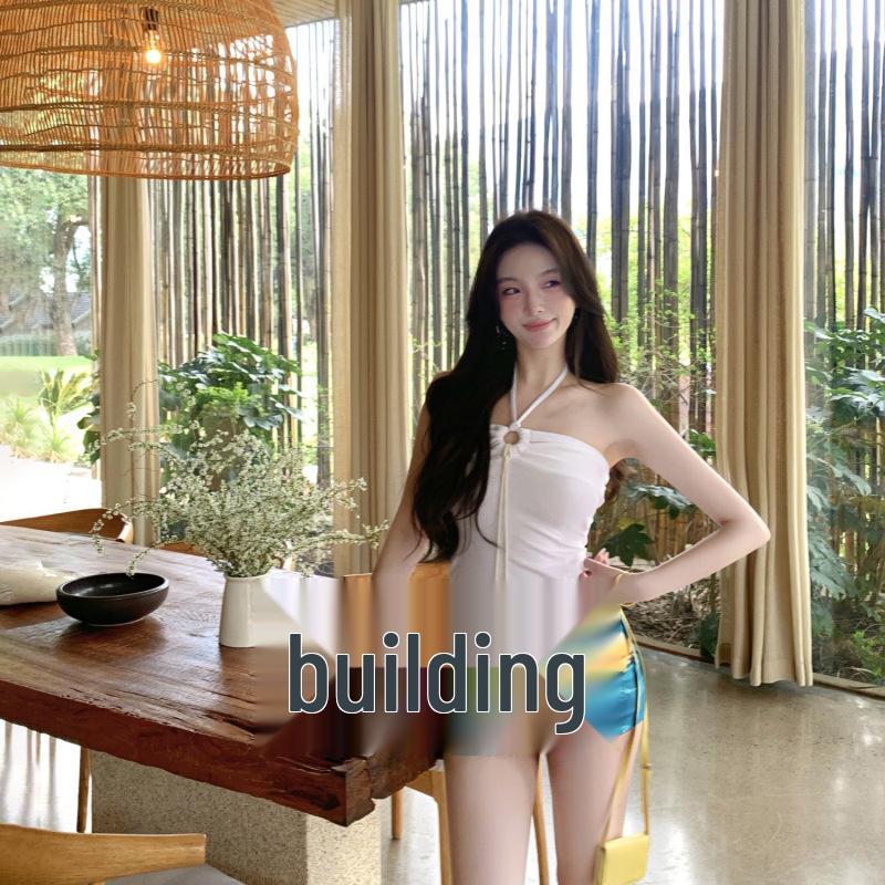 

Женский пикантный цветочный бандажный бюстье и облегающая миди-юбка бодикон, комплект для плавания S белый