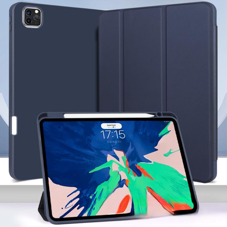 For IPad Protective Case Pro11 With Right Pen Slot, Air5/6 Generation Tablet Leather Case 10.2inch Soft