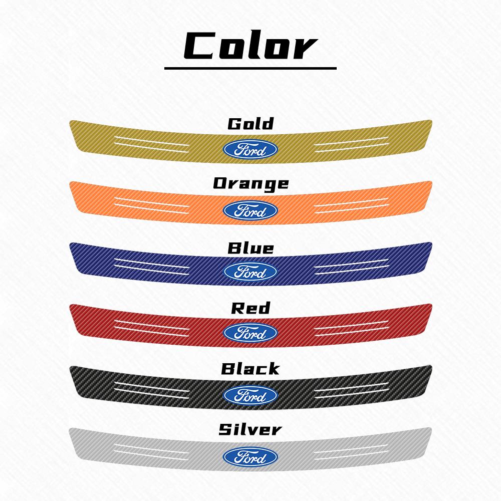 1Pcs Car Carbon Fiber Trunk Load Edges Badge Decoration Sticker For Ford Fiesta Mondeo Fusion Explorer Escape Shelby Edge Taurus