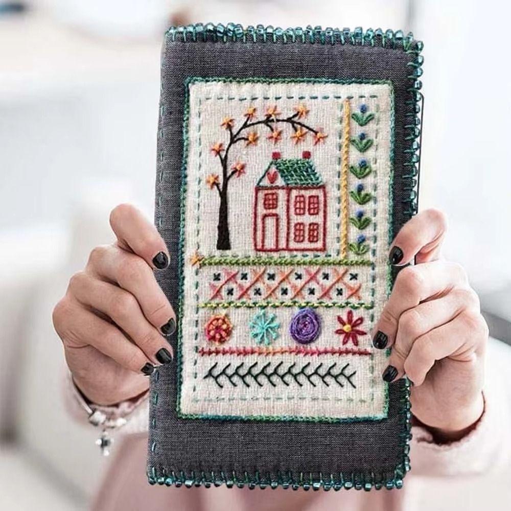 86Pcs/Set Handmade Needlework Embroidery Stitch Book Kit Embroidery Sewing Book  Craft Learning