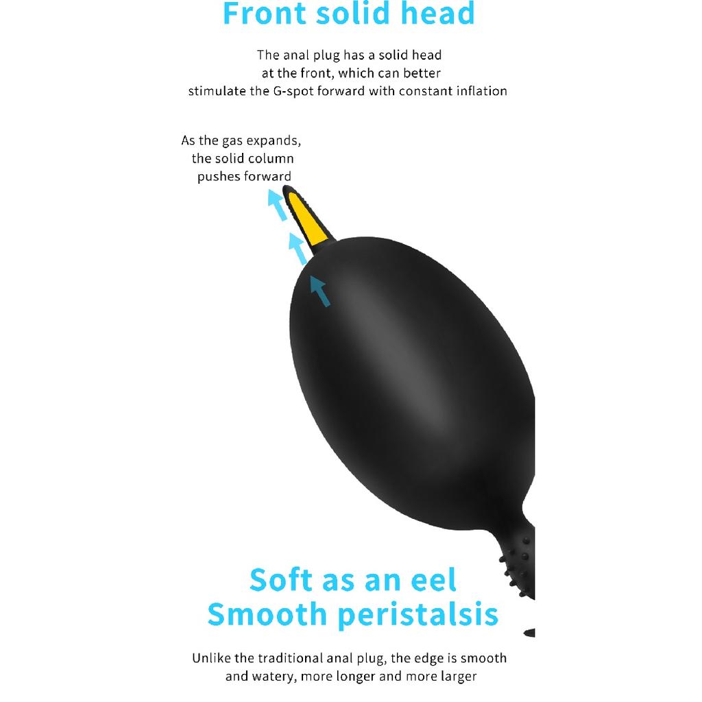 16/18cm Inflatable Anal Pump Enlargement Of Anus Dilator Vagina Massager Sex Toys Silicone Butt Plug For Wearing Prostate