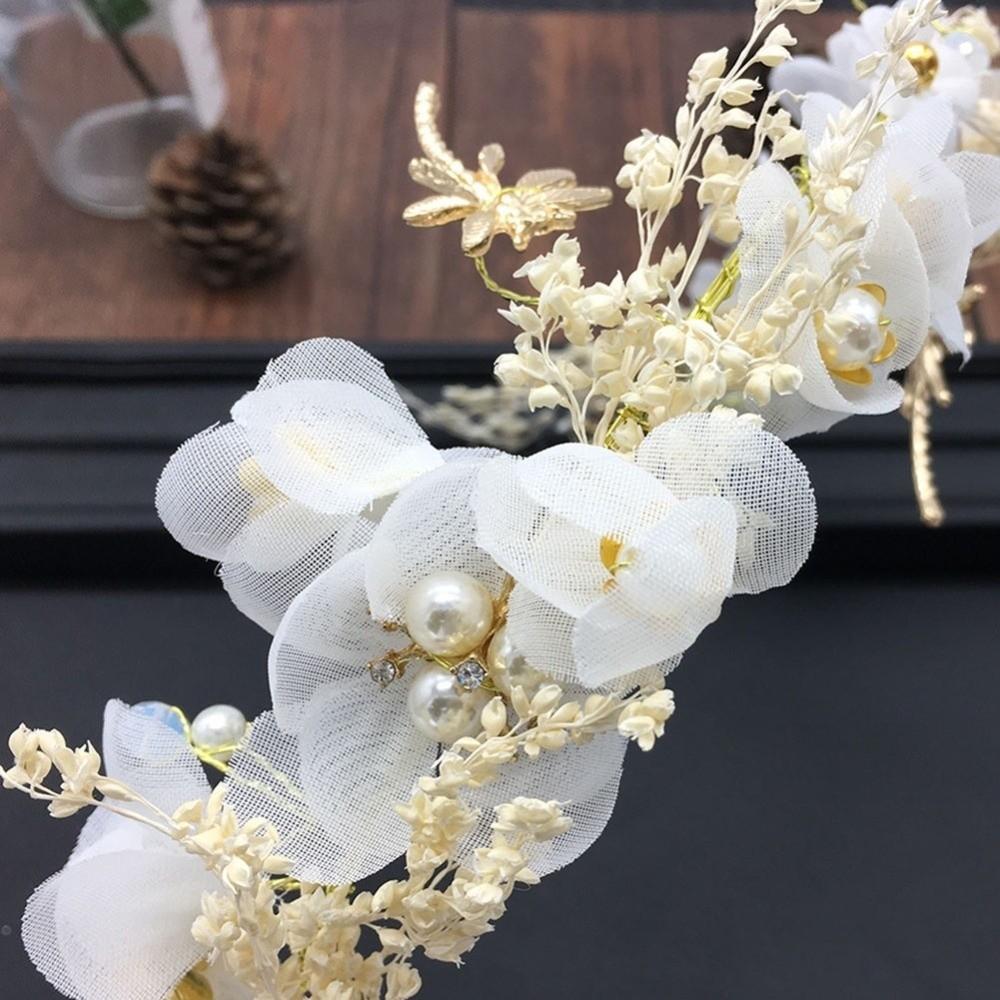 White Photography Headband Flower Wedding Hair Accessories Temperament Bride Headdress  Women