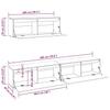 3 Piece TV Cabinet Set White Solid Pine Wood