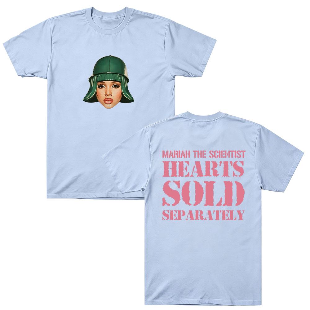 Mariah The Scientist HSS Face T-Shirt Y2K Baumwolle Hohe Qualität Kurzarm Unisex Sommer Neu Rundhals Beliebte Trends Streetwear