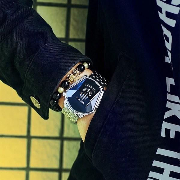 Trendy Herren-Armbanduhr aus Stahl, koreanische beliebte Uhren