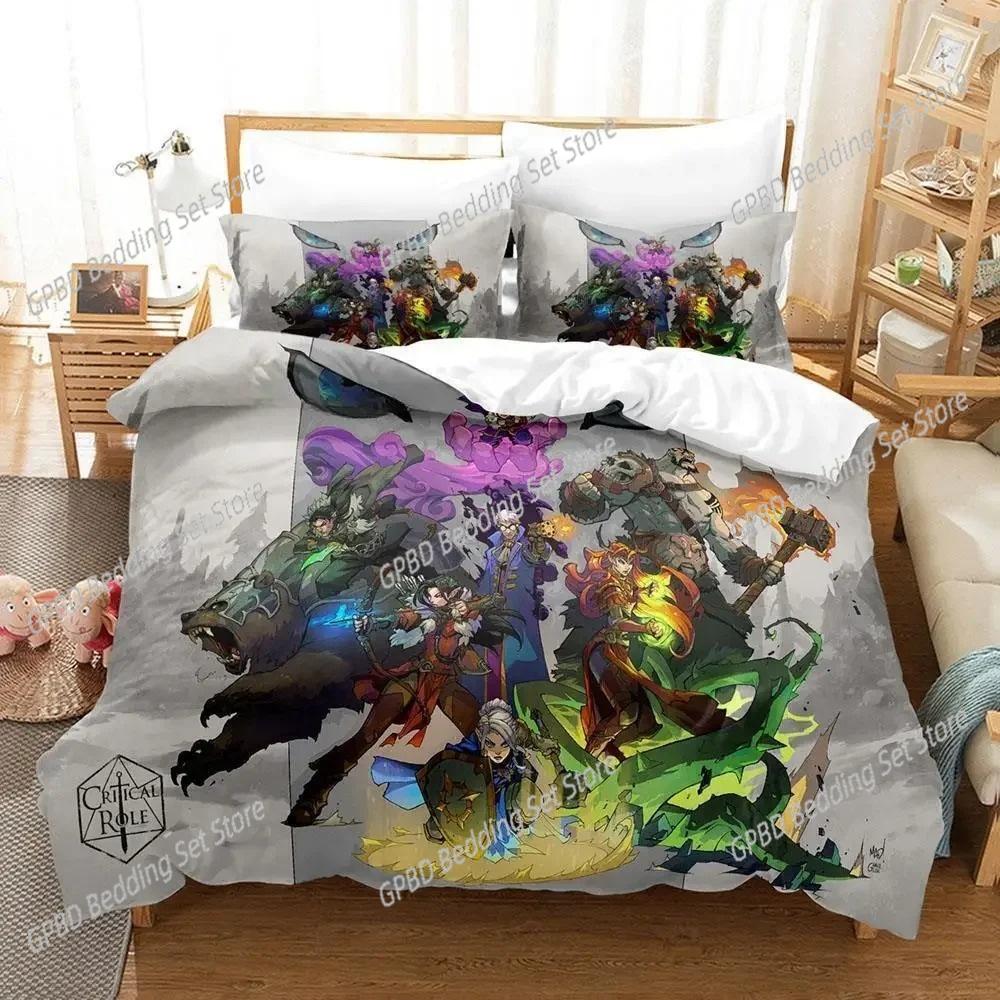 

Legend Of Vox Machina Game Bedding Set Bedroom Soft Modern Bedspreads Comefortable Duvet Cover Quilt Cover And Pillowcase EU Single(135*200cm)3pcs