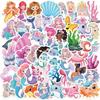 50 Pcs Mermaid Stickers Pack | Vinyl Aesthetics Stickers for Scrapbook, Journaling, Laptop, Bumper, Skateboard, Water Bottles, Computer, Phone