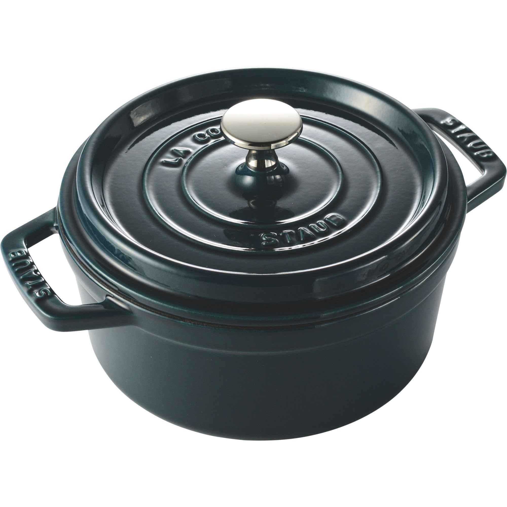 

Staub Pico Cocotte Round La Mer cast iron enamel induction compatible number official Japanese La Cocotte Round 18cm, double-handled pot, [Serial