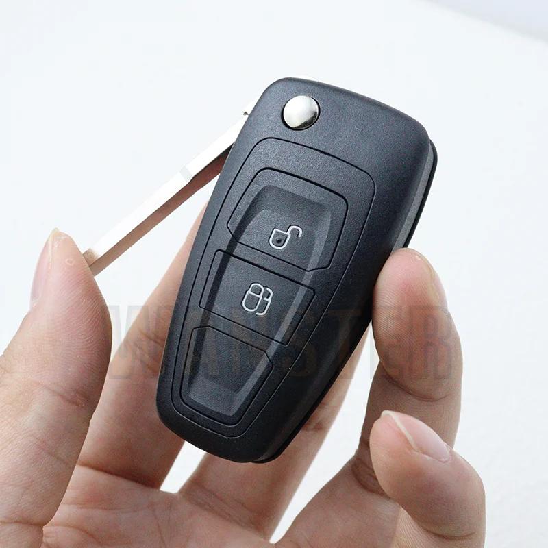 For Ford Fiesta Focus C-Max (Cb7) S-Max Transit Custom Galaxy Mondeo 2013 Car Key Shell Folding Key Fob Case Housing 2 3 Bottons