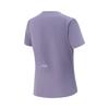 Li-Ning Fitness Series Sports Casual Simple Solid Color Round Neck Pullover Short Sleeve T-Shirt Women T-Shirts Dark-Gray-Purple ATSV510-8