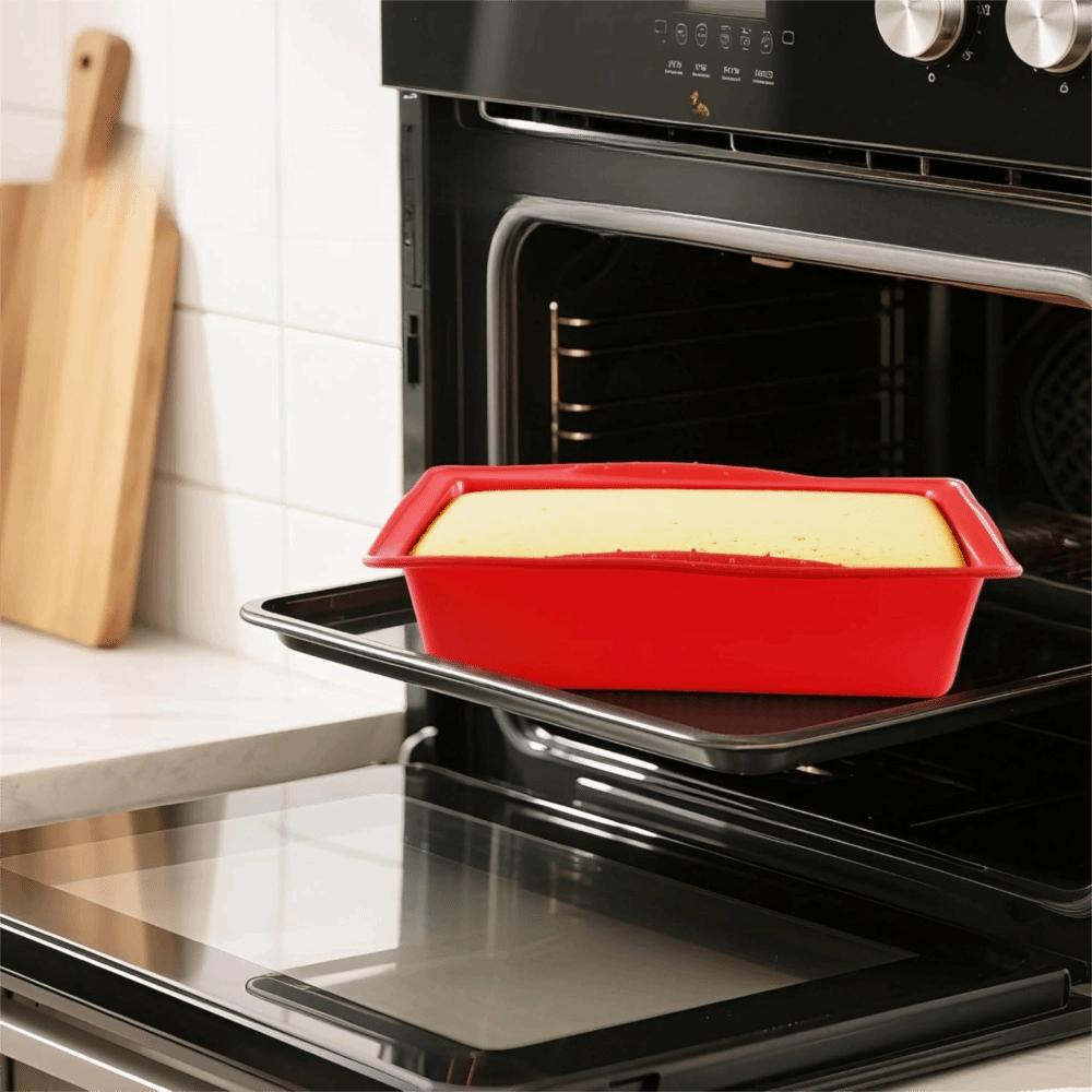 2PCS Heat Resistant Silicone Square Brownie Pan Flexible Dessert Baking Mold  Lasagna