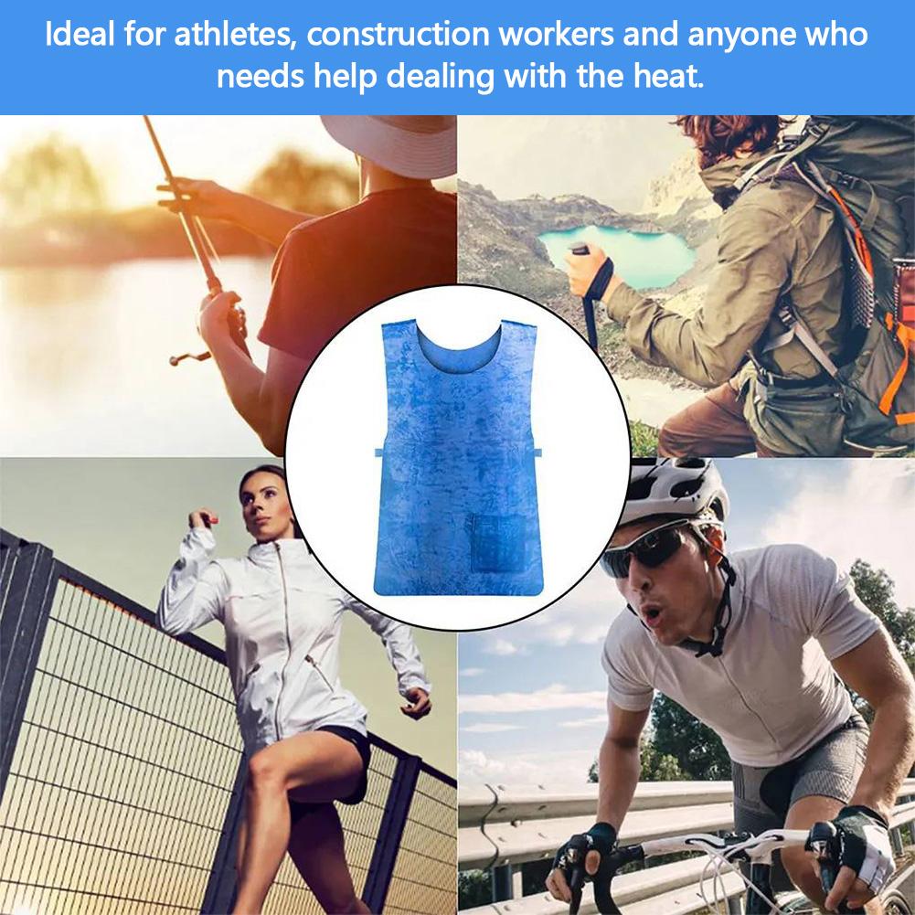 Summer Cooling Vest Comfortable Ice Cooling Vest Lightweight Cool Vest Reusable for Men Women for Cycling Running Outdoor Sports