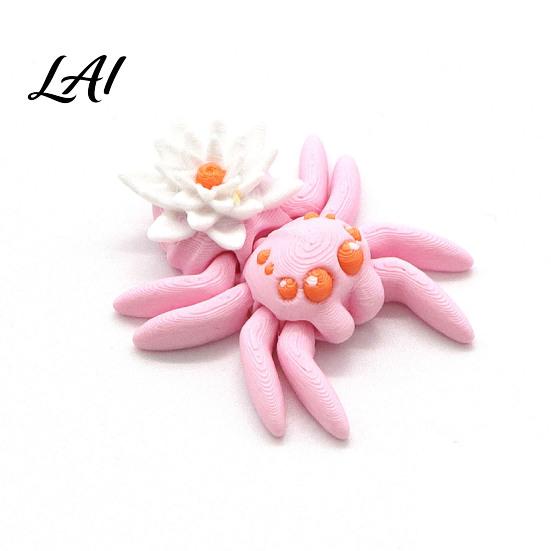 PLA Craft Gifts 3D Printed Spider Figurine Articulated Fidget Toy Movable Joints Ornamental Pieces for Windowsill Animal Creative Desktop Ornaments