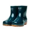 Rain shoes New low-tube rain boots, non-slip beef tendon soles Color work men's and women's water shoes