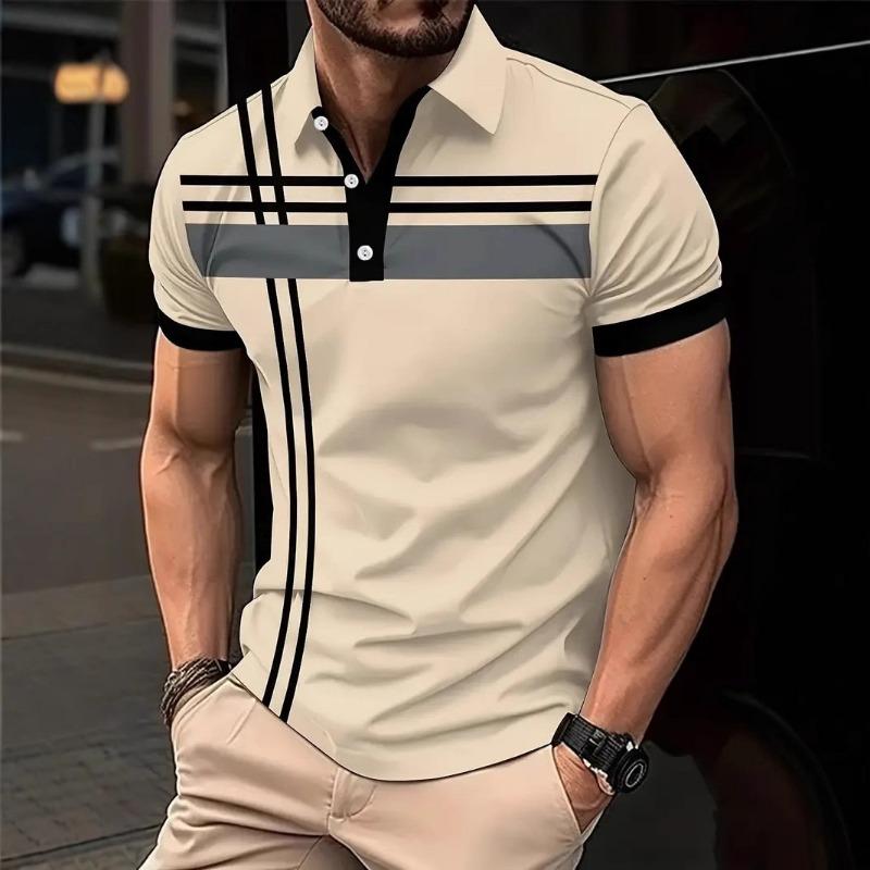 Summer men s short sleeved casual collar shirt top S