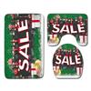 Christmas Shower Curtain Floor Mat Combination Four-Piece Set Bathroom Toilet Carpet Shower Room Mat Foot Mat