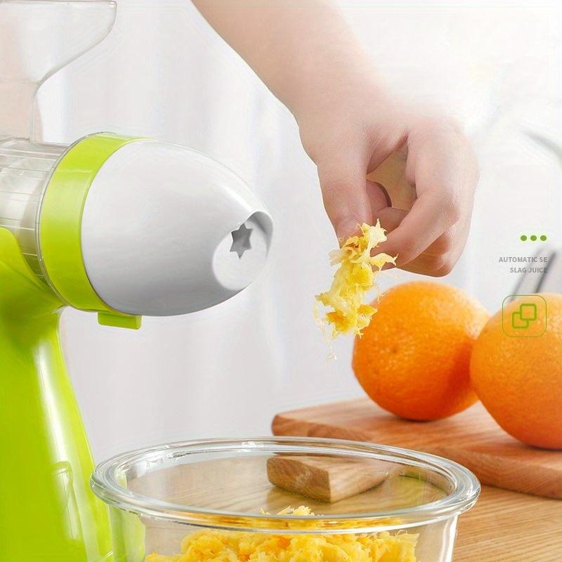 Manual Fruit Juicer with Hand Crank , Heavy Duty Plastic Construction, Non Electric Citrus , Berry Juicer for Lemons, Oranges, Apples, Berries