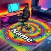 Custom Name Personalized Among Us Print Carpet, Versatile Home Decor Rug, for Playroom, Apartment, Balcony, Entryway, Hallway Gift