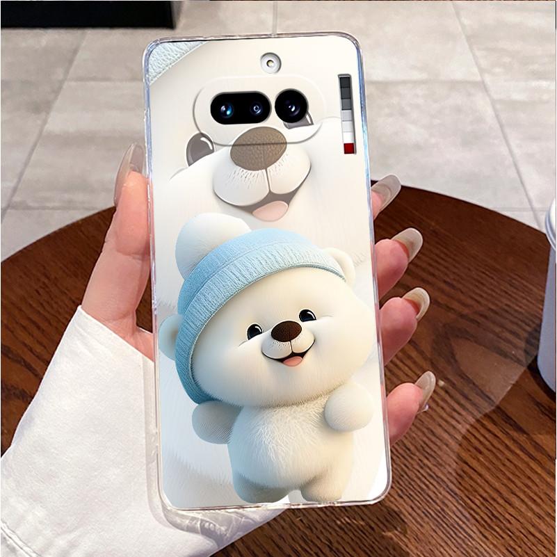 For Nothing Phone 4a 5G Case Clear Luxury Cute Love Rabbit Funny Pattern TPU Soft Silicone Back Cover For Nothing 4A 4 A Casing