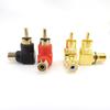 90 Degree RCA Connector Male To Female M/F Right Angle RCA Female To Male Plug Copper Adapter L Type Elbow for Cctv Camera Audio