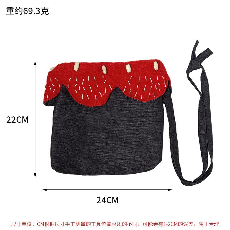 Stranger Things Dart Demogorgon Crossbody Bag Drawstring Shoulder Bag Large Capacity Flower Pouch