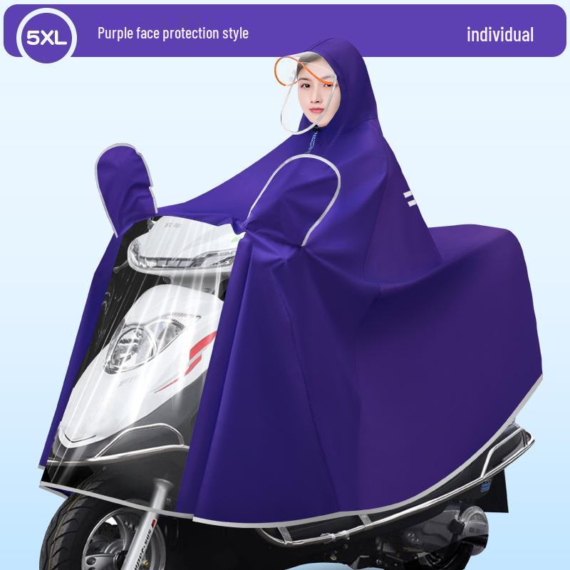 Unisex Electric Car Raincoat: Long, Full-Body, Extra Thick, Waterproof Poncho for Motorcycle Use