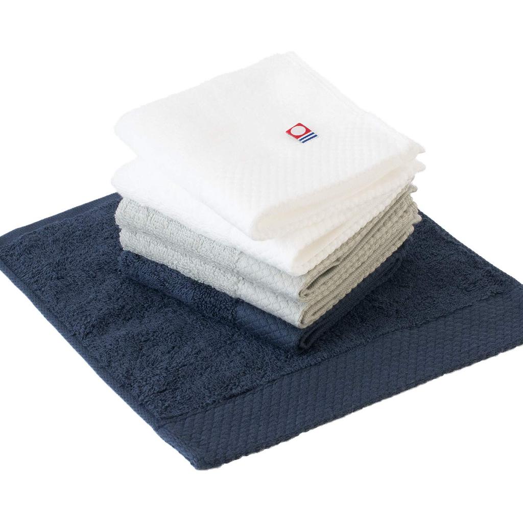 Bloom Imabari Towel Certified Mini Set of Ciel Mini Indoor Made In Japan Handkerchiefs, 6, Towels, Hotel-Grade, Absorbent, Quick-Drying, Drying, 100%