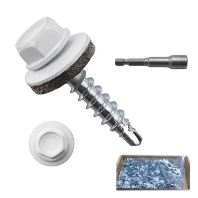 300Pieces Multipurpose Hex Heads Drilling Metal Roofing Screws Home Hardware for Secure Installation On Wood Items