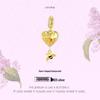 Yinziyun s925 Silver Love Honeycomb Beads: Gold-Plated Bee, Openable Trendy DIY Jewelry Accessory