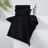 Microfiber Dry Hair Towel Edge-banded Printed Plain Weave CN Black Cross-Border Supply Vacuum-Packaged Sports Gym Customizable