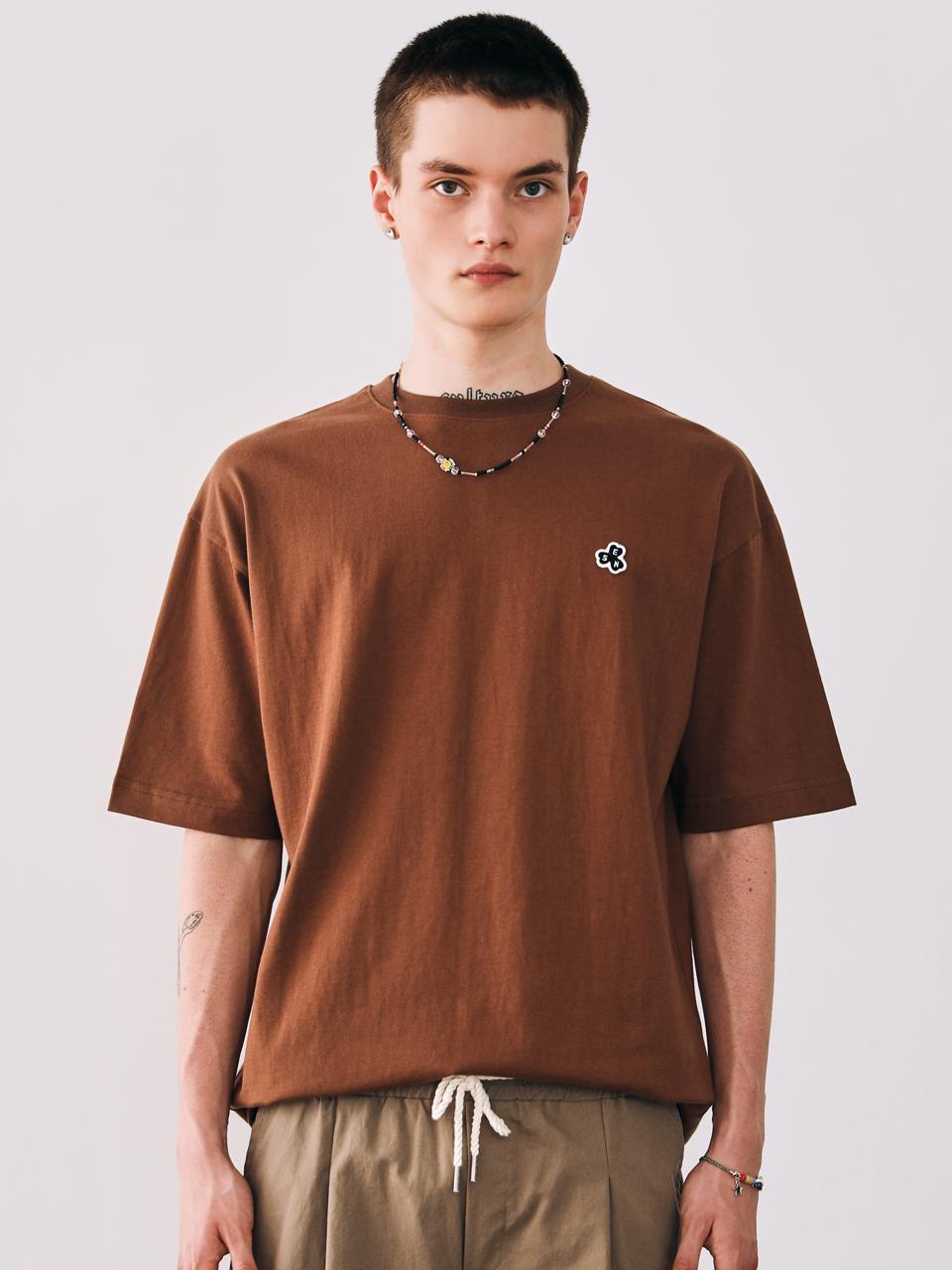 Iesn Signature Patch Short Sleeve T-Shirt Brown M